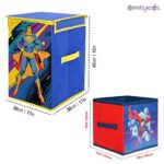 PrettyKrafts Superman Toys Organizer (Set of 2 Pieces - Big and Small), Storage Box for Kids, Blue
