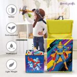 PrettyKrafts Superman Toys Organizer (Set of 2 Pieces - Big and Small), Storage Box for Kids, Blue