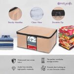 PrettyKrafts Fabric Prettykrafts Underbed Storage Bag, Storage Organizer, Blanket Cover With Side Handles (Set of 2 Pcs…
