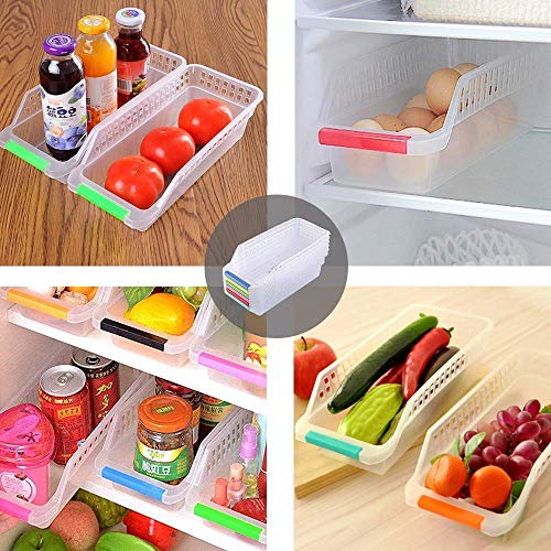 Primelife Fridge Storage Basket Fridge Storage Rack Plastic Fridge Space Saver Food Organizer Tray Set of 4 Pcs Honest…