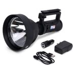 RealBuy LED Search Light 15W with 4000 mAh Lithium-ION Battery (Range UP to 1 KM.) Water-Proof Super Bright Rechargeable…