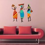 Rangoli Vinyl Modern Wall Sticker 1.96 X 20.86 X 1.96 Inches, Multicolour (Model Number: Latest Modern Sticker-648),