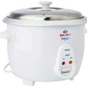 (Renewed) Bajaj RCX 5 1.8-Litre Rice Cooker (White)