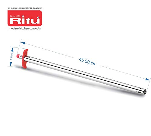 Ritu R-5 Jumbo Stainless Steel Regular Gas Lighter, (Color may vary)