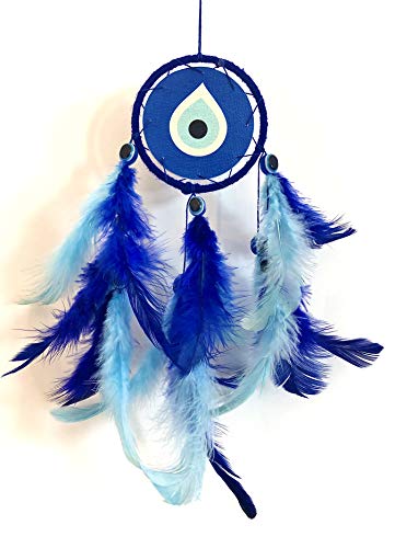 Rooh Dream Catcher ~ Evil Eye Canvas Car Hanging ~ Handmade Hangings for Positivity (Can be Used as Home Decor, Gift…