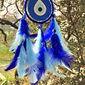 Rooh Dream Catcher ~ Evil Eye Canvas Car Hanging ~ Handmade Hangings for Positivity (Can be Used as Home Decor, Gift…