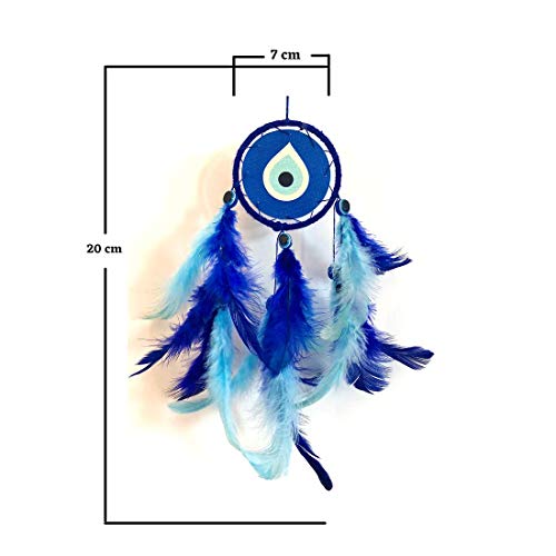 Rooh Dream Catcher ~ Evil Eye Canvas Car Hanging ~ Handmade Hangings for Positivity (Can be Used as Home Decor, Gift…