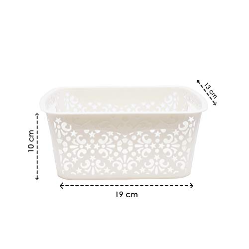 SIMPARTE Plastic Turkish Basket for Kitchen | Vegetables | Toys | Books | Office | Stationery | Utility | Cosmetics…