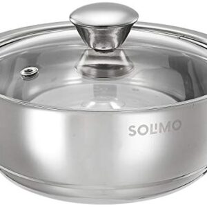 Amazon Brand - Solimo Stainless Steel Curry Server Bowl - 900 ML, Silver