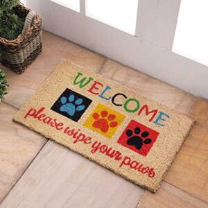SWHF Natural Coconut Fiber Printed Doormat Mats for Front Door, Entryway Doormat with Thickened Non-Slip PVC Backing for…
