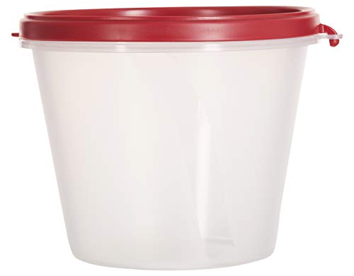 SIMPARTE Plastic Grocery Container, 17-Pieces, Blushing Red