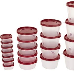 SimpArte-Plastic-Grocery-Container-23-Pieces-Blushing-Red-0