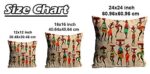 Sleep Nature's Jute German Printed Modern Cushion Cover - 30 X 30 cm, Pack of 2, Multicolor