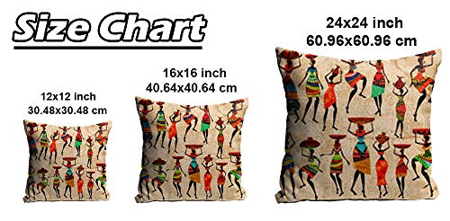 Sleep Nature's Jute German Printed Modern Cushion Cover - 30 X 30 cm, Pack of 2, Multicolor