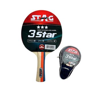 Stag Table Tennis (T.T) Racket | Premium ITTF Approved Rubber| Beginner-Intermediate Series T.T Racquet| Pro Custom…