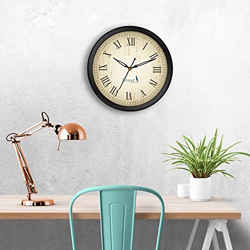 Story@Home Round Shape Plastic Modern Stylish Wall Clock with Glass for Home/Kitchen/Living Room/Bedroom/Office - 10…