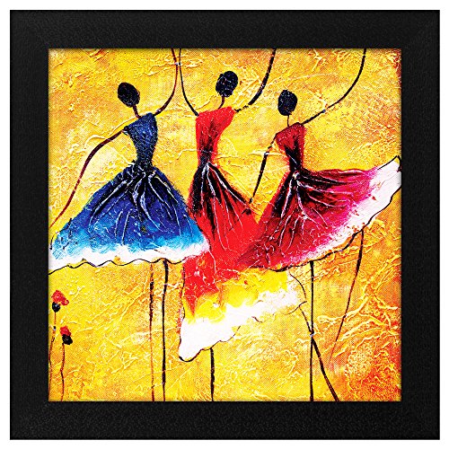 Story@Home Synthetic Wood Framed Beautiful Design 'Dancing Women' Modern Wall Art Painting for Decorating Living Room…
