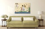 Tamatina Egyptian Art Canvas Painting|Boat in The River|Size-13X10 Inches.w298