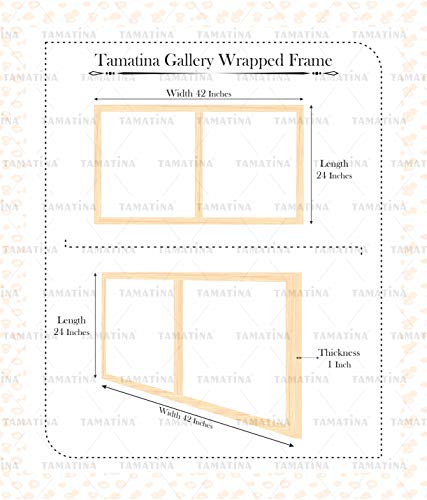 Tamatina Canvas Painting Gallery Wrapped Frame Painting (Multicolor 42 X 24 Inches)