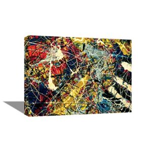 Tamatina-Jackson-Pollock-Art-Framed-Canvas-Gallery-Wrap-Framed-Paintings-Number-17A-Home-Decorative-Gift-Item-Frame-Size-24X18-Inchesk265-0