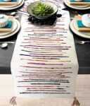 Designer Table Runner | Stylish 6 Seater Décor for Dining Table, Parties, Events | Striped Hand Woven | Cotton…