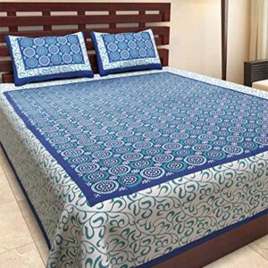UniqChoice Rajasthani Traditional Printed Bedsheet |120 Thread Count| 100% Cotton| Cotton Double Bedsheet| Bedsheet for…