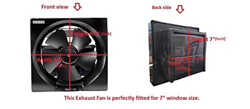 Usha Crisp Air 150mm Sweep Size, 175mm Duct Size Exhaust Fan (Black)