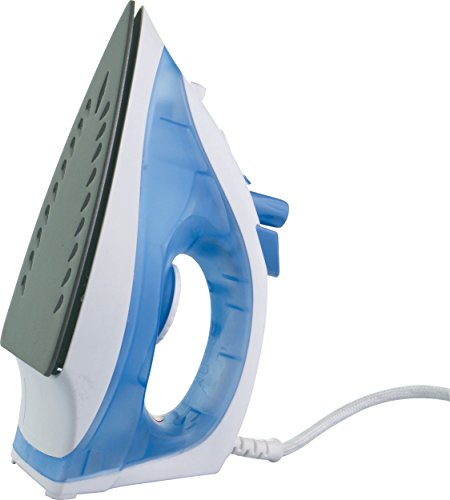 Usha Steam Pro SI 3713, 1300 W Steam Iron, Powerful steam Output up to 18 g/min, Non-Stick Soleplate (White & Blue)