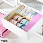 Vouch Non Woven Drawer Dividers Innerwear Wardrobe Organizer, Pink