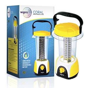 Wipro Coral Multi-Functional Rechargeable LED Emergency Lights, with 84 Individual Yellow LED Lights, 360 Degree…