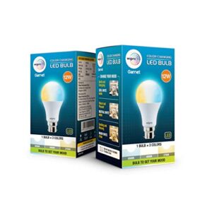 Wipro Garnet 12W Color Changing LED Bulb (Pack of 2, B22)