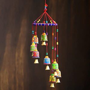 eCraftIndia handicrafted Decorative Wall/Door/Window Hanging Bells Wind Chimes Showpiece for Home Decor, Wall Decor…