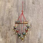 eCraftIndia Multicolour Handcrafted Decorative Seven Elephant Wall, Door, Window Hanging Bells Chimes Showpiece for Home…