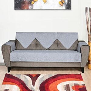 @home by Nilkamal Reversible Solid 3 Seater Sofa Cover