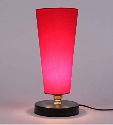 tu casa Metal-Iron Table Lamp with Holder, Red