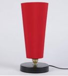 tu casa Metal-Iron Table Lamp with Holder, Red