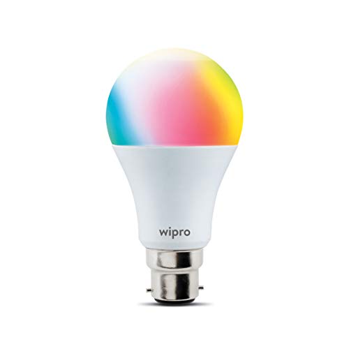 wipro NS9200 B22D Wi-Fi Enabled Smart LED Bulb for Amazon Alexa & Google Assistant (9W, White)