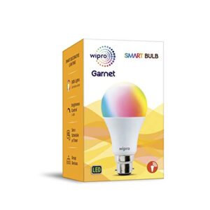 wipro NS9200 B22D Wi-Fi Enabled Smart LED Bulb for Amazon Alexa & Google Assistant (9W, White)