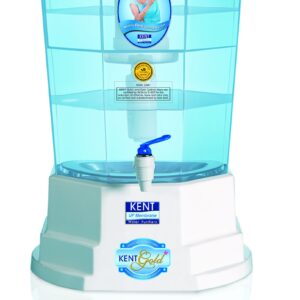 KENT Gold Plus Gravity Water Purifier (11015) | UF Technology Based | Non-Electric & Chemical Free | Counter Top | 20L Storage | White