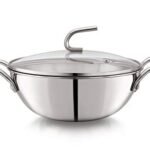 DEEP KADAI 20 WITH GLASS LID TRIPLY KOOK