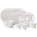 Larah by Borosil Boro Fluted Series Opalware Dinner Set