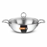 ORANGE S.S TRIPLY DEEP KADHAI 2 LTR (200mm)