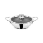 ORANGE TRIPLY HONEYCOMB DEEP KADHAI 200mm (2.0 LTR)