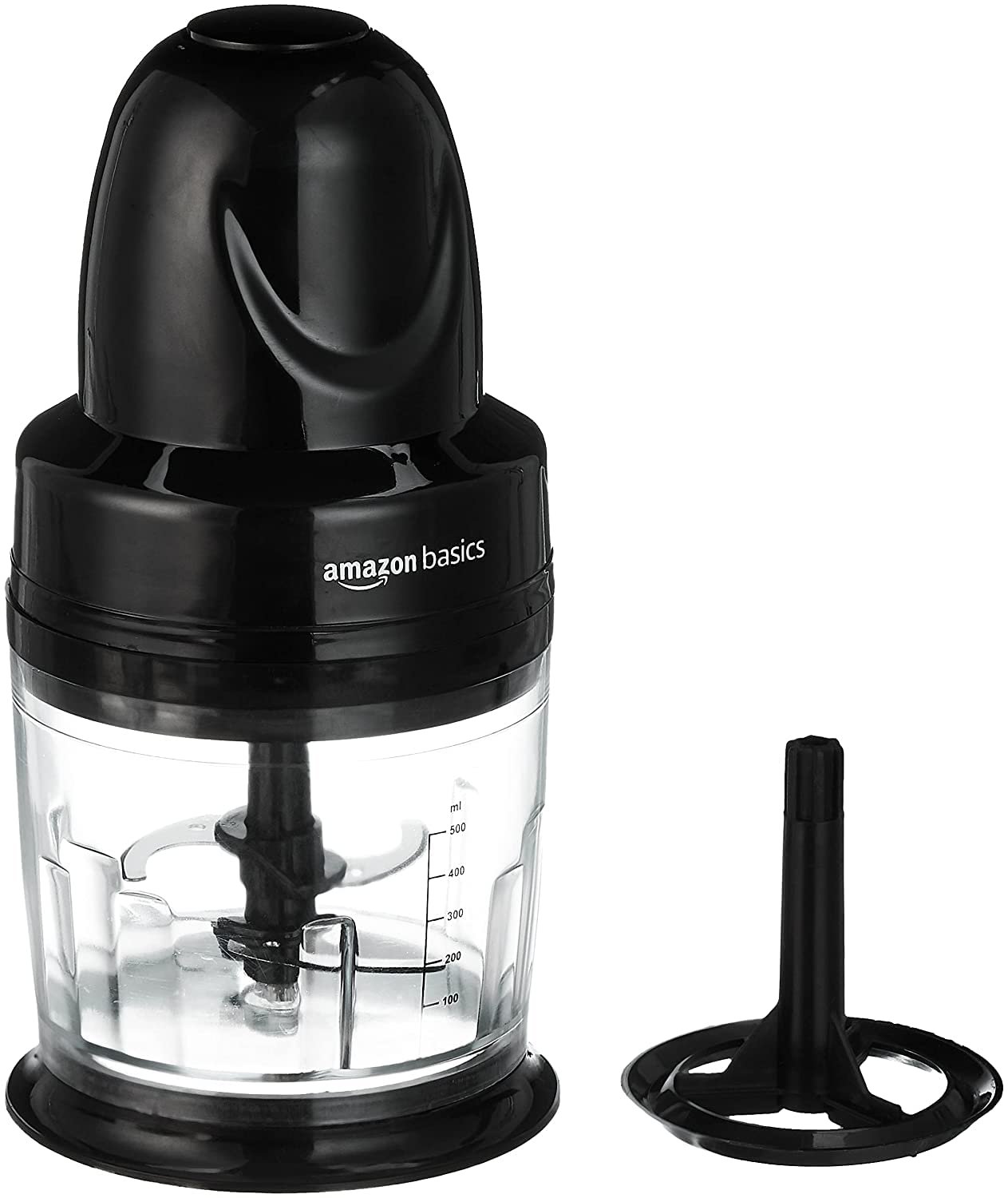 614R9WxBdjL.jpg AMAZON BASICS 300WELECTRIC CHOPPER,4-LEAF RUST-RESISTANT BLADES& L - Image 1