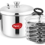 Pigeon Stainless Steel Idly Maker 6 Plates Compatible