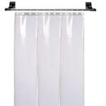 Kuber Industries Pvc 3 Strips Transparent 0.50 Mm Ac Door Curtain(Width-54 Inches X Height-84 Inches) 7 Feet - Ctktc040577