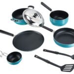 Tosaa Popular Nonstick Cookware 8 Pcs Gift Set Amber Includes 1 -Flat Tawa