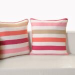 Cotton Stripes Linea Cushion Cover (Magenta) - Set of 5