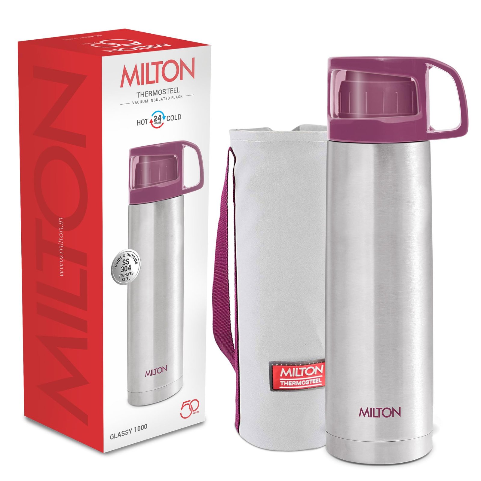 71CKtvWvc4L.jpg Milton Thermosteel Glassy 1000 - Image 1