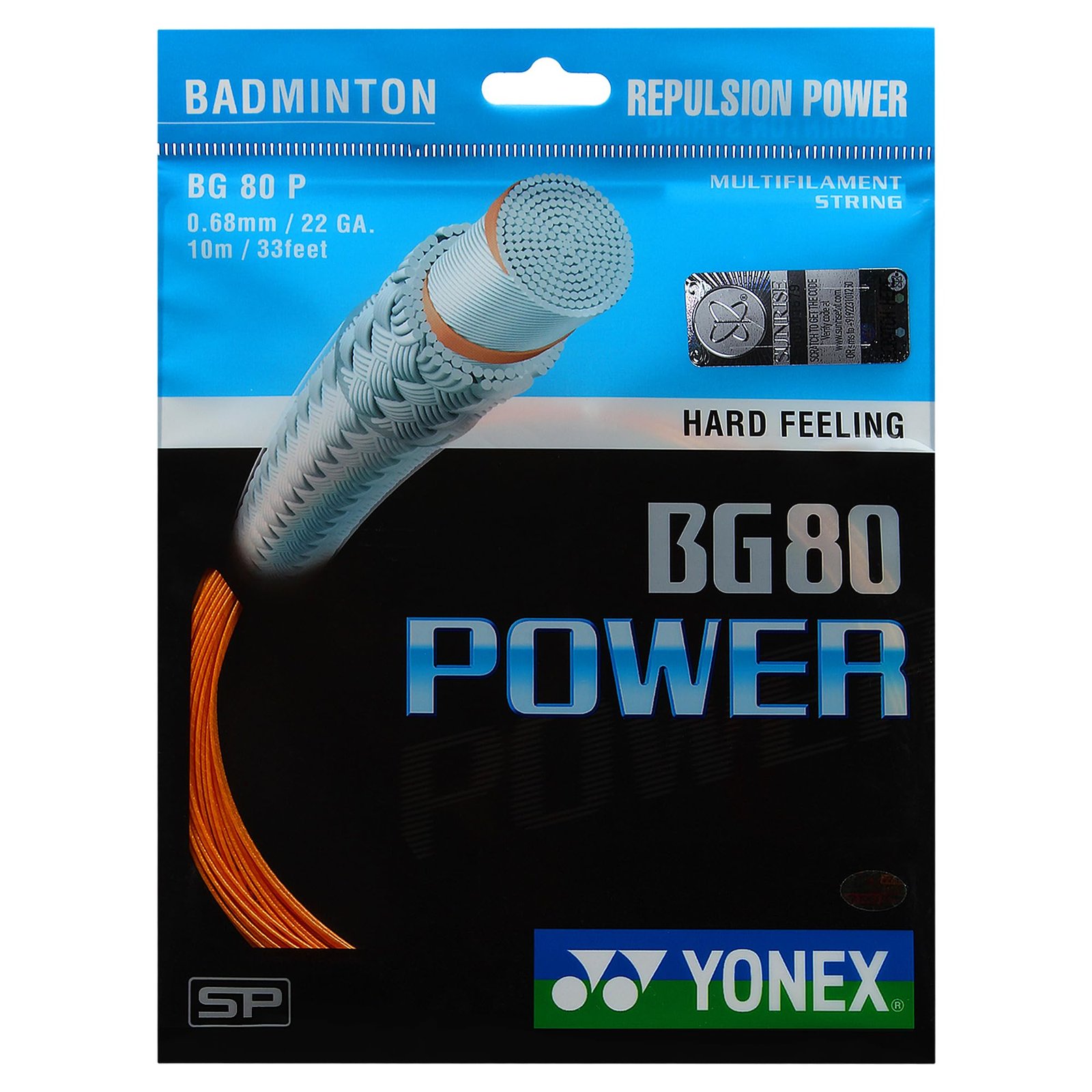 71FLQMXZPuL.jpg Yonex BG 80 Power Microfiber Badminton String (Bright Orange) - Image 1